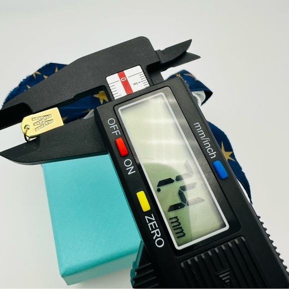 RARE Tiffany & Co. 18K Yellow Gold Diamond Letter W Rectangular Tag Charm - Picture 8 of 9